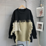 S&uuml;gis- ja talvine naiste kampsun disaini ni&scaron;&scaron; h&auml;vitav tuul lahtine laisk retrov&auml;rviline fringe koo kampsun m&otilde;&otilde;n One Size