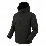 Skin Soft Shell jakid Meeste tuulekindel veekindel jakk Meeste jakid Meeste kapuutsiga Bomber mantlid S must
