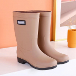 Naiste nelja hooaja mood v&auml;ljaspool keskmise s&auml;&auml;rega veekindlad libisemiskindlad kummikud moekad kummikud 40 aprikoosi