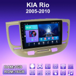 2 DIN Android Carplay autoraadio KIA Rio 2005-2010 multimeediumipleieri peakomplekti stereo GPS-navigatsioon BT WIFI 4+64GB 1+16GB h&otilde;be