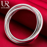 925 h&otilde;bedane kolmerealine sile k&auml;ev&otilde;ru Moodsad pulmaehted 68MM