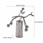 (Nikita) Humanoid Riding Desktop Perpetual Motion Eriti suured pallide kaunistused minikontori kaunistuste jaoks One Size