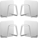 AIEX 4 Pi&egrave;ces Porte-&Eacute;ponge, Adh&eacute;sif Porte &Eacute;ponge &Eacute;vier Cuisine &Eacute;tanche Antirouille Savon Porte &Eacute;ponge &Eacute;vier INOX pour Cuisine [240]