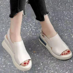 2024 2024 Plus 42 Naiste kiilud sandaalid PU-nahast k&otilde;rged kontsad suvekontori naiste platvormiga sandaalid Kingad Naise sandaalid avatud varbaga kingad 35