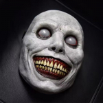 Naeratuse eksortsism Halloweeni kummitusmask festivalibaari maskeraad Kummitusmaja &Otilde;udusmask Rollim&auml;ng Naeratus Valge n&auml;gu Valge silmamask