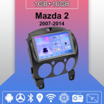 Auto Raadio Android Auto Carplay Mazda 2 2007-2014 Multimeediam&auml;ngija Peaseade Stereo GPS Navigatsioon BT WIFI 1+16GB 1+16GB