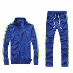 Fitness Meeste kardigan 2-osalised &uuml;hev&auml;rvilised Slim Fit spordi&uuml;likonnad, suur suurus M-5XL M ultramariin sinine v&auml;rv