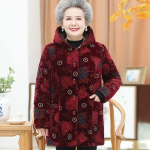Naiste talvejope mantlid 5XL soojad &uuml;ler&otilde;ivad paksud soe samet kapuutsiga parkad Vanaema Parka 5XL black