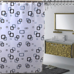 Lilleline Du&scaron;ikardin Vannikardinad Vannituba Cortina Veekindel Pol&uuml;ester Lilleline Kate 12 tk Konksudega 180 x 180cm 180 x 200cm 180x180cm