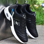 Mood 2024 uus Hingav nahast vulkaniseeritud kingad zapatos de hombre Br&auml;nd meeste tossud &otilde;hkpadjaga jooksutossud meestele Platvorm 39 must