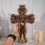 Vantage Vene &Otilde;igeusu Rist, Jeesuse Puust Seinarist, &Otilde;igeusu Ikoon, Kristlik Kodu Kaunistus, Usuline Kuju P&uuml;haku Kingitused 25cm black