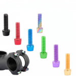 6 tk / komplekt M5 * 18 mm titaanist varre poldid jalgratta MTB jalgratta varre kruvide jaoks fikseeritud poldid must