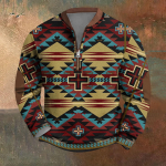 Meeste Retro Casual gradienttr&uuml;kiga kampsun L