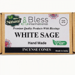 Bless-Rahvusvaheline valge salvei 100% naturaalne viiruk-koonused k&auml;sitsi valmistatud-kastetud orgaanilised kemikaalid-puhastus-l&otilde;&otilde;gastus-positiivsus Pack Of 10 Cones