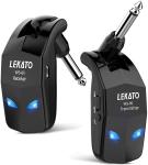 Guitari juhtmevaba s&uuml;steem Elektrikitarr Must USB-laadimine Otse kitarri k&uuml;lge Elektrikitarri v&otilde;imendi 8 tundi pidevat kasutamist 4 kanalit
