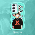 V&auml;rvitud muster Big Wave Edge pehme silikoon materjal Macaron telefoni &uuml;mbris p&otilde;rutuskindel kaitsev kummist korpus OnePlus Vivo Motorola Moto jaoks Vivo Y20S [G] roosa