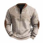 Meeste Retro Casual gradienttr&uuml;kiga kampsun L