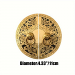 Poleeritud messingist vintage kapiukse lukuk&auml;epide - Elegantne uuendus, Lihtne paigaldus, Riistvara kaasas, koos kinnituskruvidega 11cm diameter