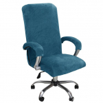 3 tk/komplekt Hooaja Kontori Arvutitooli Kate Moodne Lihtne Elastne Harjatud Tugitooli Libikate Suurus L/XL XLwith armrest cover paabulinnu sinine v&auml;rv
