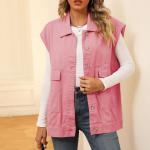 Naiste vaba l&otilde;ikega vintage teksavest kapuutsiga jakk S roosa