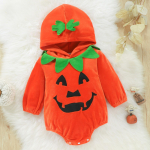 Pikkade varrukatega laste Halloweeni kost&uuml;&uuml;m Ins Demon Pumpkin Jumpsuit Euroopa stiilis piiri&uuml;lene varustusfestivali r&otilde;ivad 3M oranž