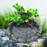 Reptile Food Water Dish Fishes Tank Landscaping Ornament Multifunction Easy to Clean Sturdy Fishtank