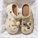 4,0-tollised naiste PVC k&otilde;rgust lisavad libisemiskindlad platvormpl&auml;tud - Suvi 2024 kollektsioon Cheese Briquettes, 36-37 khaki