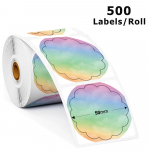 Phomemo PM-241BT PM246S D520 saatesilt Printeri etiketi kleebis &uuml;mmargune ruudukujuline silt vikerkaarev&auml;rviline DIY logo disaini &auml;ri