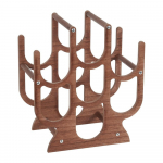 Loominguline veiniriiul puidust riiul Veinihoidja riiulid kapi hoidmiseks veinipudelihoidja kodukaunistus pruun