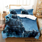 M&auml;ng Call of Duty Simon Ghost Riley Voodipesukomplekt Joonisfilm Anime Kolmeosaline Komplekt T&auml;iskasvanu Laps Magamistuba Tekikotikomplektid 3D Laske M&auml;ng US Twin 172x218cm