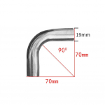 Mandrel Bend roostevabast terasest k&uuml;&uuml;narnukk 90&deg; DIY lisatoru 19mm