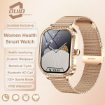 2025. aasta uus nutikell naiste Rhinestone AMOLED HD-ekraan, sporditreeningu k&auml;ev&otilde;ru, kuvab alati BT-k&otilde;ne nutikell Android IOS-i jaoks kuld