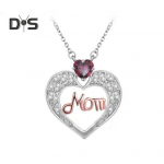 Ema Kaelakee Naiste Faux Kristall Armastuse S&uuml;damega Ripats Kaelakee Emadep&auml;eva Kingitus Emale Vanaemale Naisele T&uuml;tarelt Pojalt roosa kuldne v&auml;rv