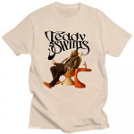 Teddy Swims T-s&auml;rk O-kaelusega Grunge T-s&auml;rk L&uuml;hikeste varrukatega Hip Hop Puuvillane T-s&auml;rk Graafilise tr&uuml;kiga Vintage R&otilde;ivad XXL liiva