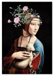 Plakat dama z łasiczką da Vinci 21x29,7 cm A4