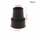 16/19&nbsp;Mm libisemisvastased kummist kargud, otspadjad, vastupidavad kummist libisemisvastased tugevad jalutuskepid. 19mm