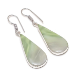 Natural Swiss Green Opal Gemstone 925 Sterling Silver Jewelry Earring 1.89 n9z45