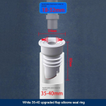 Drainer One Way Valve Sewer Anti odor Water Pipe Plug Floor Drain Pipe Sealing Ring Drain Cover 35-40mm valge