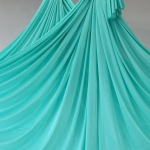 7 m &otilde;hust siidkangast jooga v&otilde;rkkiik, siidikiik, kodune j&otilde;usaal, v&auml;litingimustes antigravitatsioon, joogarihm Aquamarine