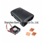 Raspberry Pi ekstreemse jahutuse komplekt: Must ABS-korpus ventilaatori ja vaskradiaatoriga spotear