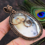 Dendrite Opal Handmade Copper Wire Wrap Jewelry Pendant 3.23 u2h20
