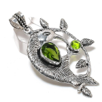 Peridot Handmade 925 Sterling Silver Jewelry Pendant 2.56 m8m08