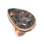 Watermelon Tourmaline Handmade Copper Jewelry Ring Size 7 l0w54