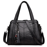Pehme PU Nahast Luksuslikud K&auml;ekotid Naiste Kotid Disainer Naiste K&otilde;rge Kvaliteediga Tutt Crossbody Kotid Shopper Tote MIT 31*11*22cm must