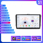 Hizpo Carplay 4G 9-tolline 2Din Android 13 Autode Multimeediapleier Volkswagen Skoda Octavia Golf 5 6 Touran Passat Polo Jetta jaoks Intelligente Autoradio S1 8Core 3G 32G AI