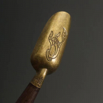 1 tk teelusikas eebenipuu teelusikas t&auml;ispuidust retro loominguline teek&uuml;hvel Tee Kongfu teetseremoonia tarvikud kingitus 1pc