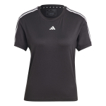 Adidas Aero Lady Train Essentials L&uuml;hikeste varrukatega BUT04 3-triibuline T-s&auml;rk Naiste Must/Valge (IC5039)
