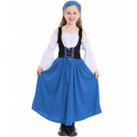 T&uuml;druku vintage kleit &uuml;hev&auml;rviline lapitehnika cosplay kleidid L sinine