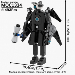 MOOXI Skibidi Tualettlaagri Komplekt MOC Klotsid M&auml;ng Super Titaan Boss Woofer TV Kaamera K&otilde;lar Sireen Mees Boss Ehitusklotsid Laste M&auml;nguasjad