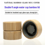 Eco-friendly Bamboo Wood Glass Water Bottle with Thermos Lid 50*25mm